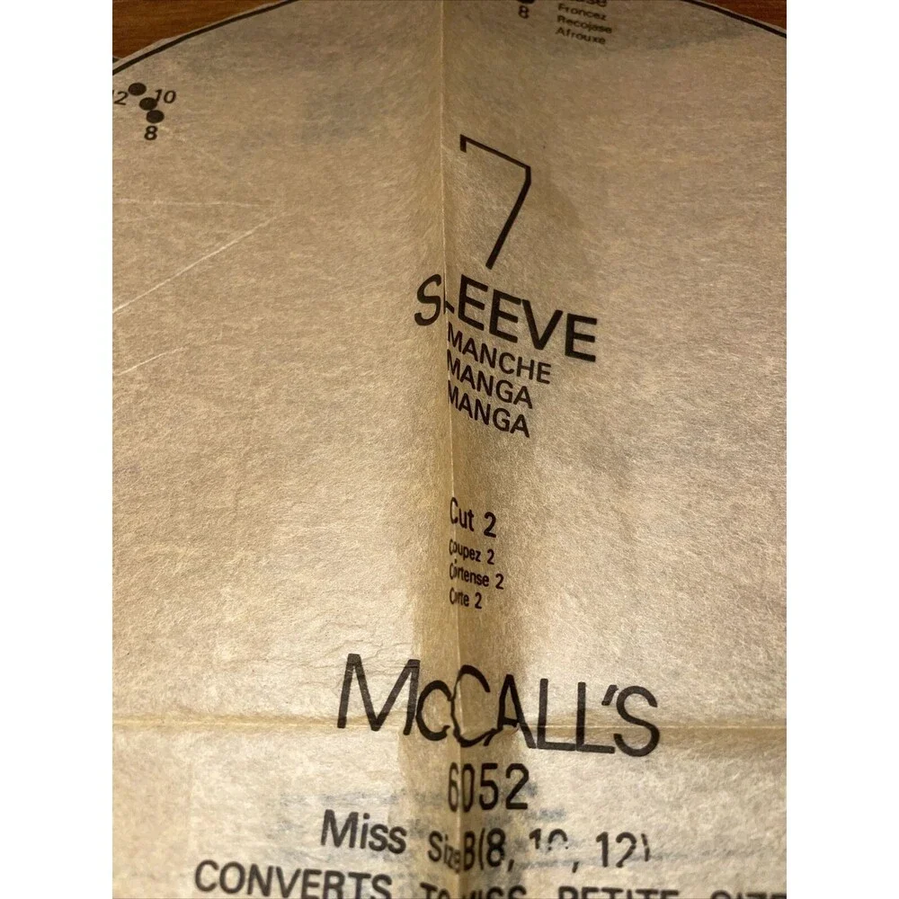 90s SIZES 8 10 12 McCalls 6052 Misses Dresses *HAS BEEN CUT*